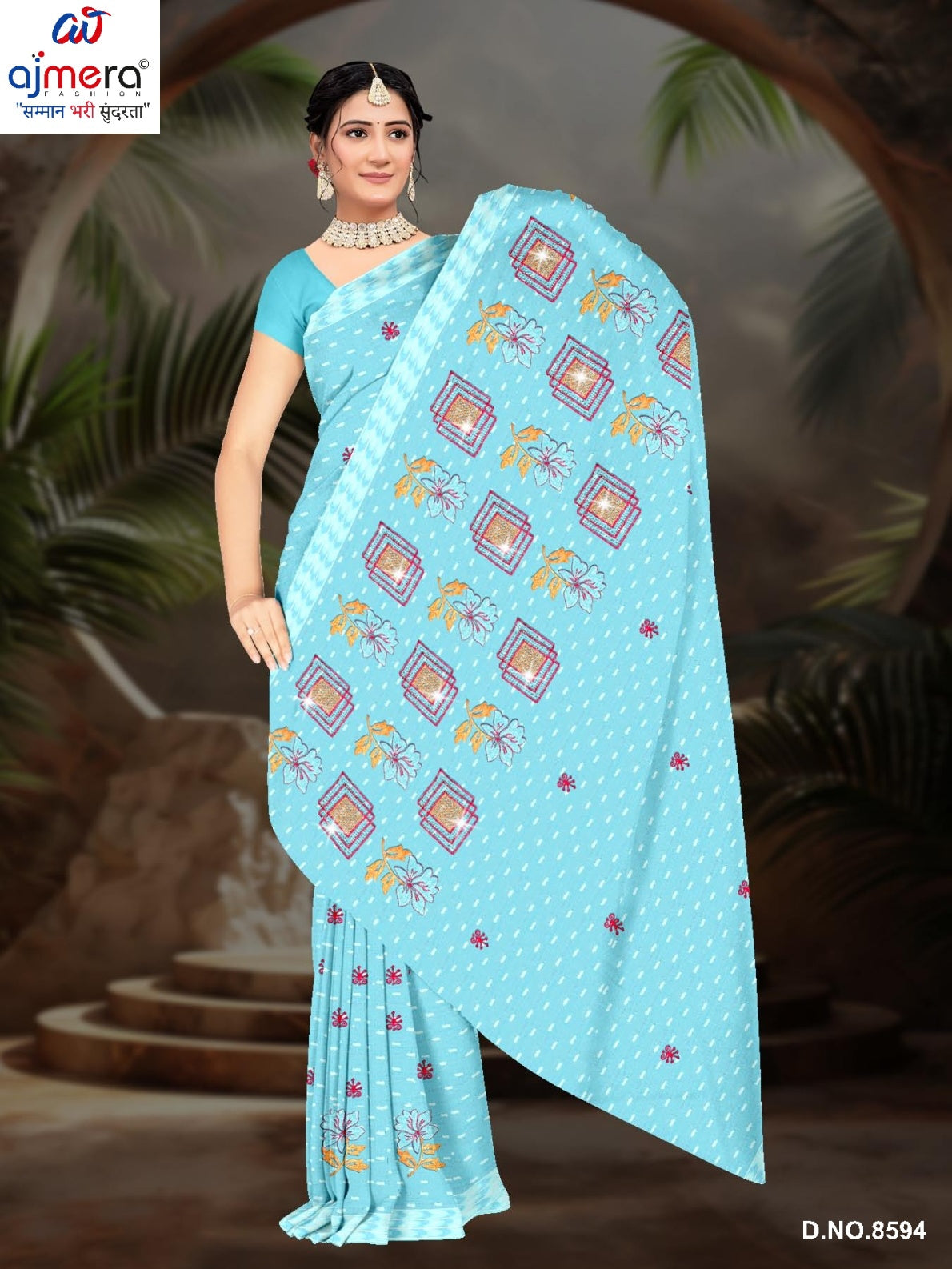 Wholesale Cotton Saree with Without Blouse for Premium Ethnic and Traditional Wear | PJA-SATSANG