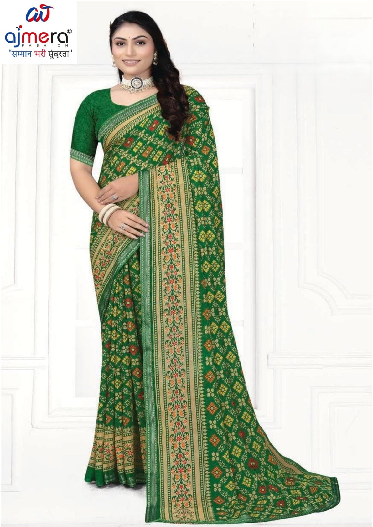 Sharmili Print Loose Saree with Blouse for Premium Ethnic and Traditional Wear | TTS-SAHELI