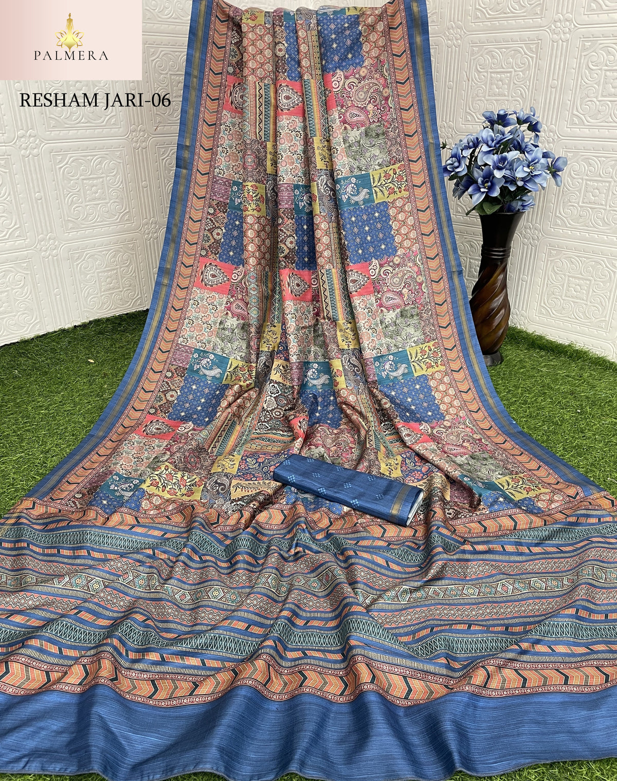 Palmera Saree Wholesaler and Palmera Saree Supplier | ALL-RESHAM JARI VOL-1