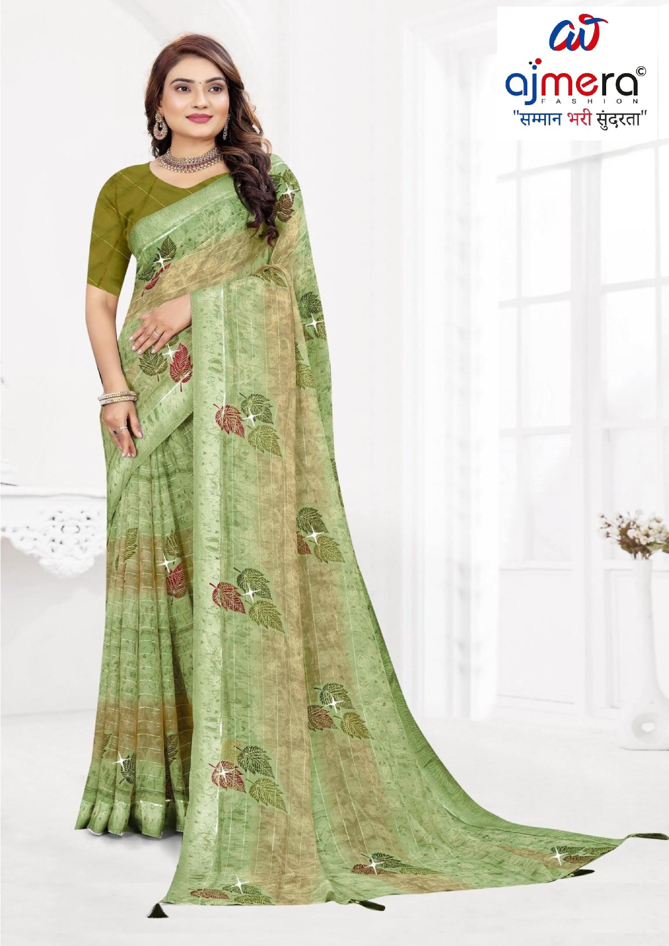 Classic Printed Saree with Blouse Piece for Timeless Traditional Style  | TTS-DHANUSHA