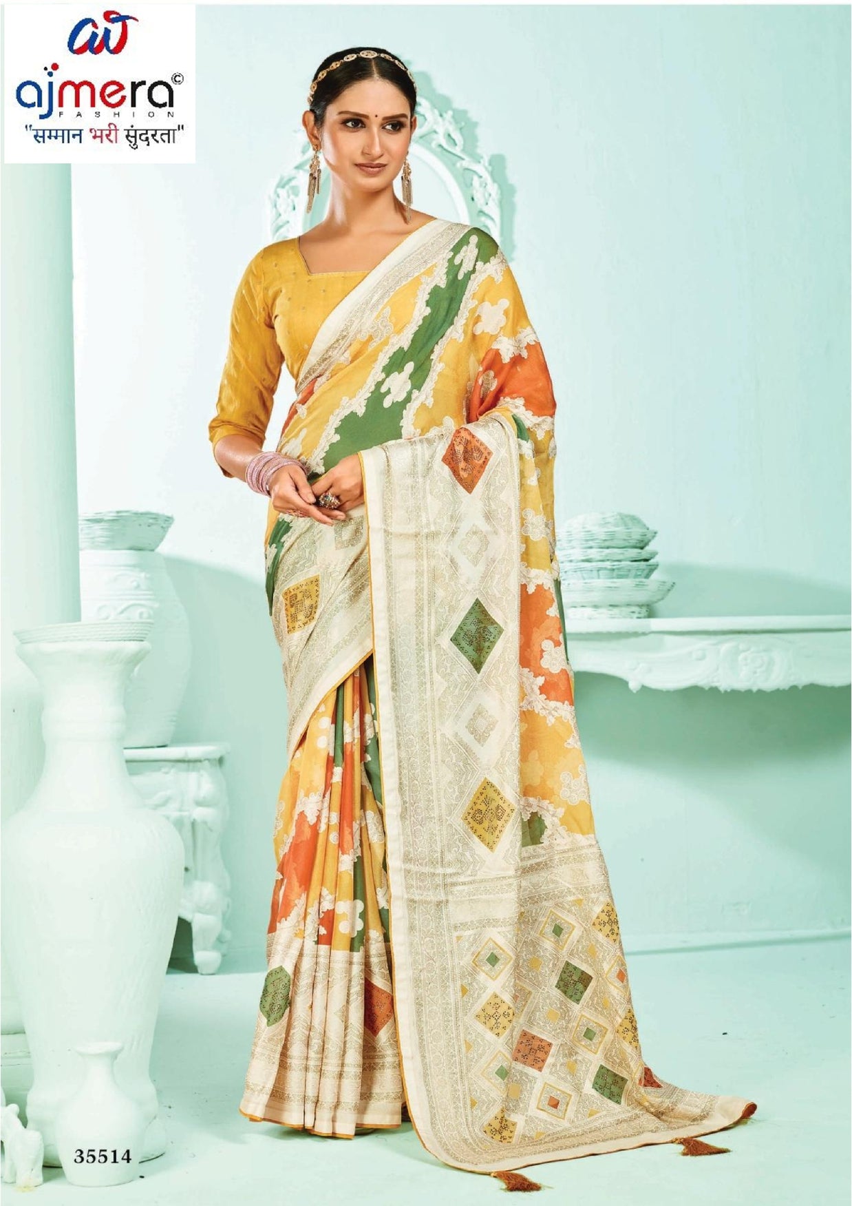 Stylish Printed Saree with Blouse Piece for Traditional Celebrations  | RDD-NIDHIVAN