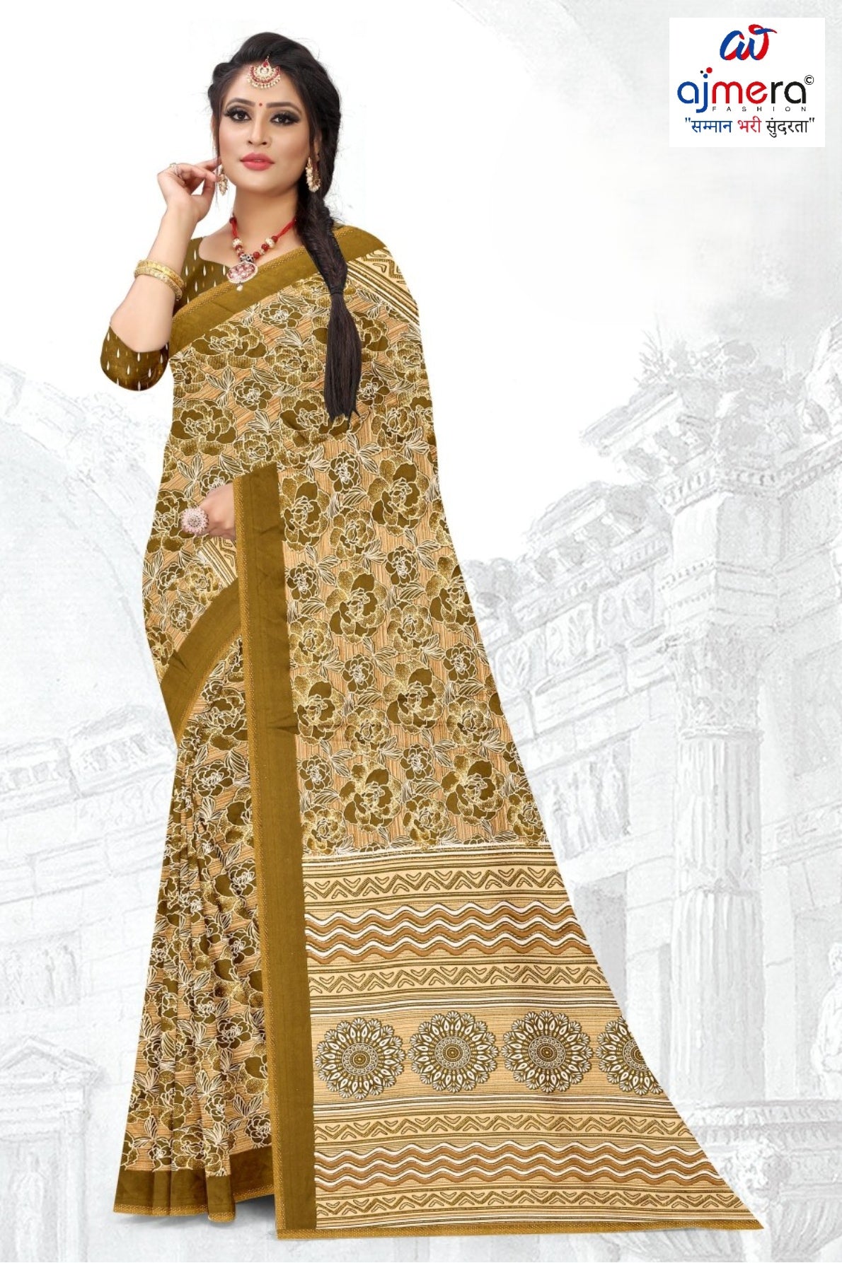 Designer Printed Saree without Blouse for Special Occasions | GLC-DIL LAGGI