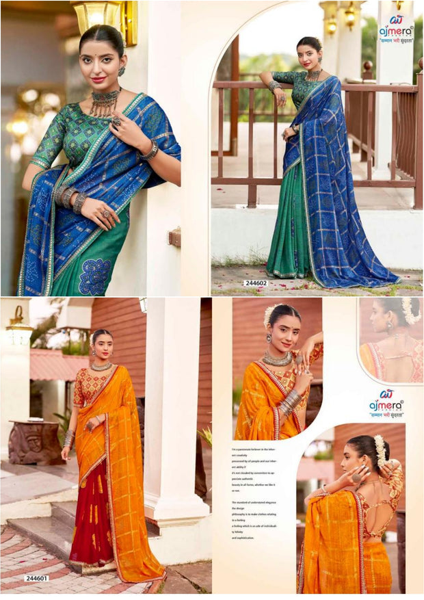 Classic Printed Saree with Blouse Piece for Timeless Traditional Style  | SYF-OMISHA VOL-04