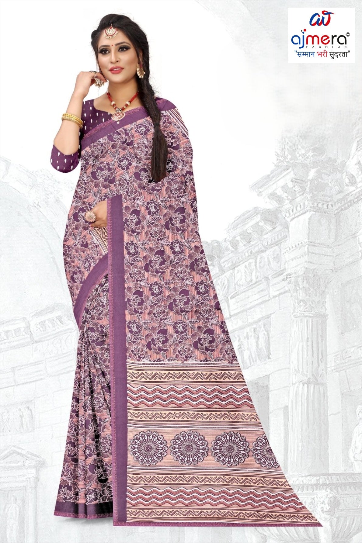 Designer Printed Saree without Blouse for Special Occasions | GLC-DIL LAGGI