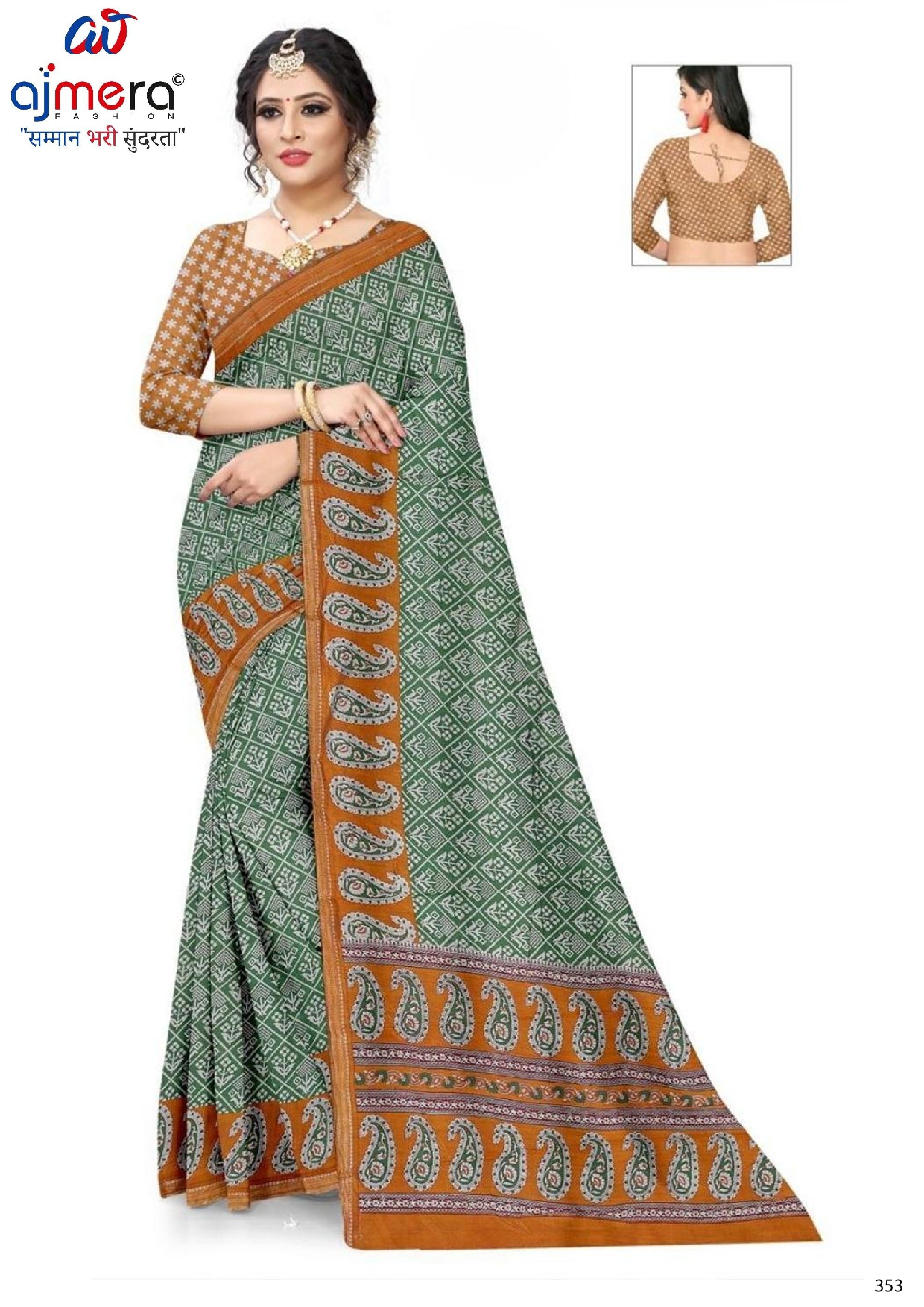 Daily Wear Cotton Saree with Blouse Piece for Premium Ethnic and Traditional Wear | ANT-MUSKAN PURE SILK