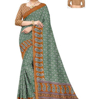 Daily Wear Cotton Saree with Blouse Piece for Premium Ethnic and Traditional Wear | ANT-MUSKAN PURE SILK