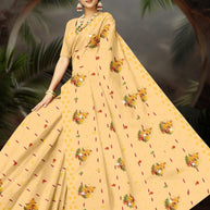 Designer Cotton Saree with Without Blouse for Premium Ethnic and Traditional Wear | PJA-GAJAL