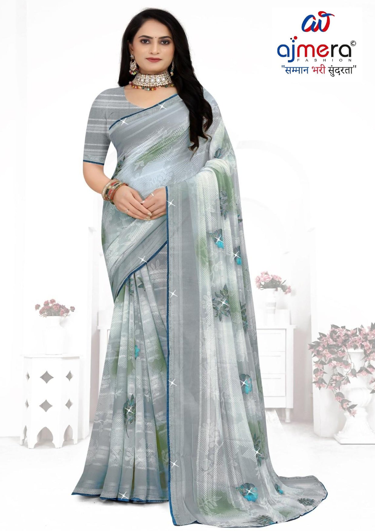 Graceful Printed Saree with Blouse Piece for Modern Ethnic Fashion | TTS-SAJAWAT VOL-2