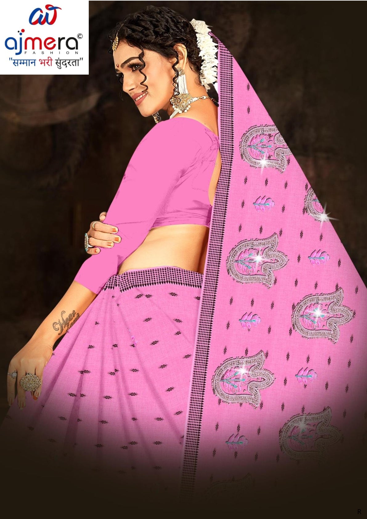 Printed Cotton Saree with Without Blouse for Premium Ethnic and Traditional Wear | PJA-BINDAAS