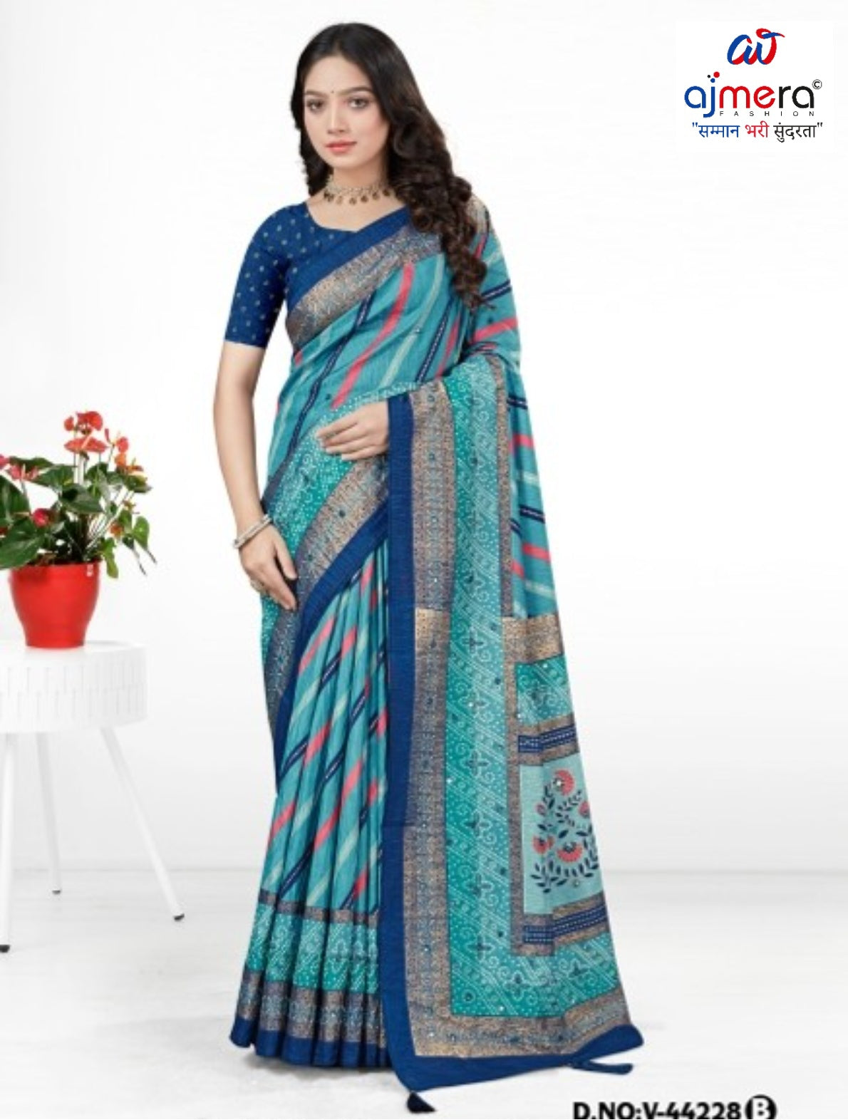 Stylish Printed Saree with Blouse Piece for Traditional Celebrations  | VER-BANJARAN-44228