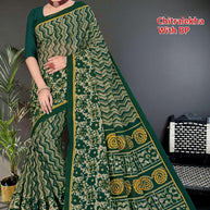 Premium Cotton Saree with Blouse Piece for Premium Ethnic and Traditional Wear | TLS-CHITRALEKHA WITH BP