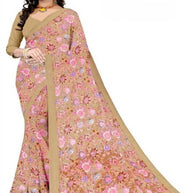 Heavy Reniyal Print Loose Saree without Blouse for Premium Ethnic and Traditional Wear | CAS-PREMIUM