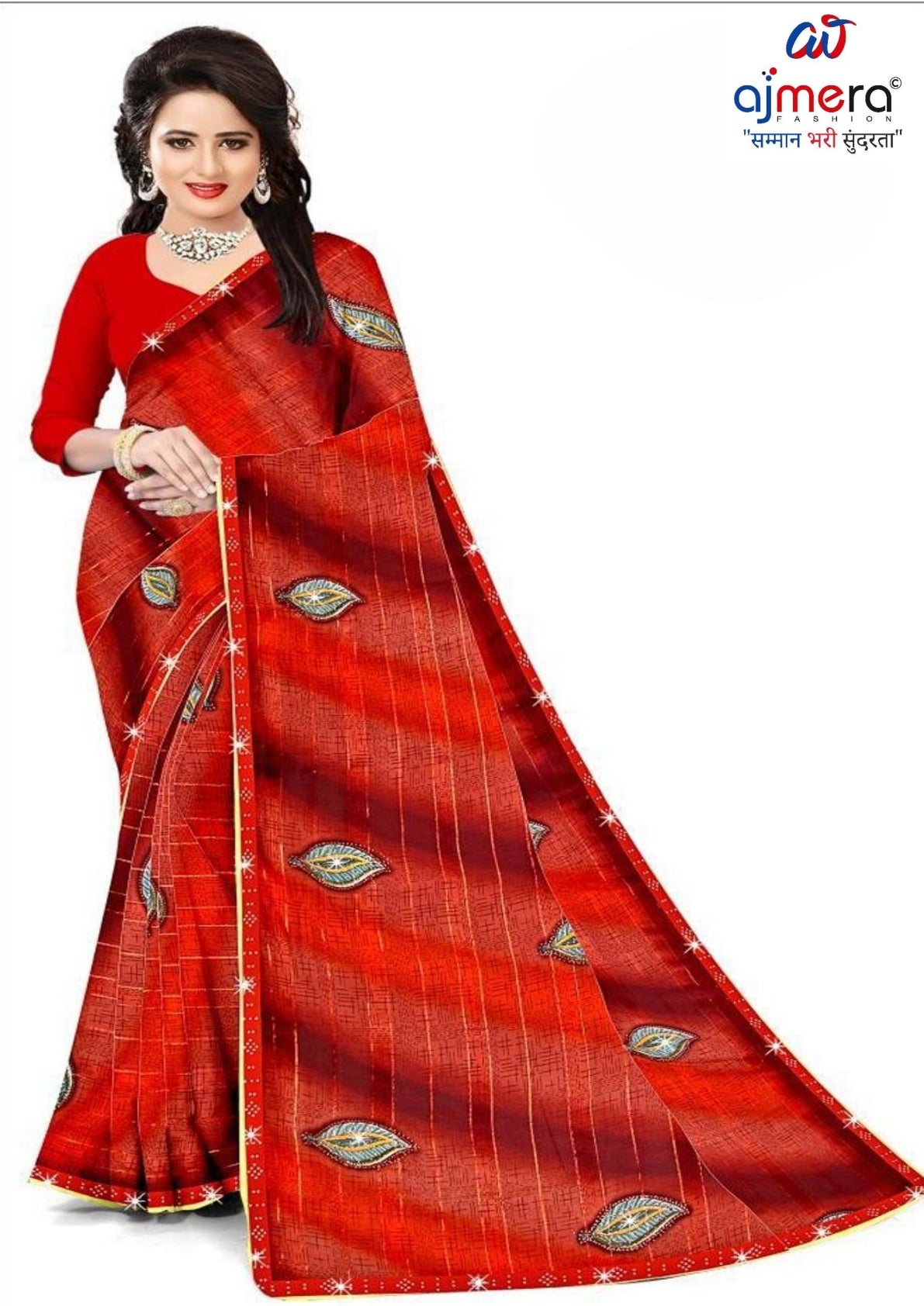 Trendy Printed Saree with Blouse Piece for Women’s Ethnic Wardrobe  | CAS-KHUSHBOO