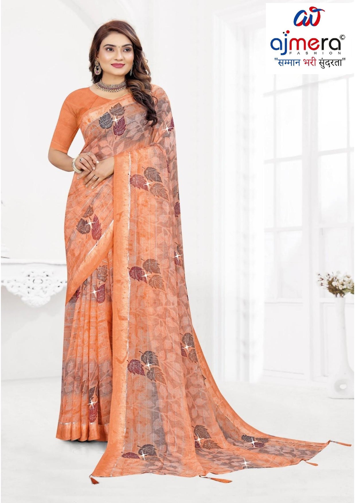 Classic Printed Saree with Blouse Piece for Timeless Traditional Style  | TTS-DHANUSHA