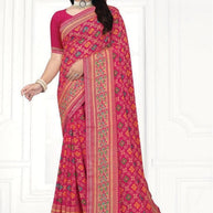 Sharmili Print Loose Saree with Blouse for Premium Ethnic and Traditional Wear | TTS-SAHELI