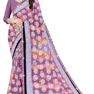 Elegant Printed Saree with Designer Blouse Piece for Festive Wear  | CAS-ZHIL MIL