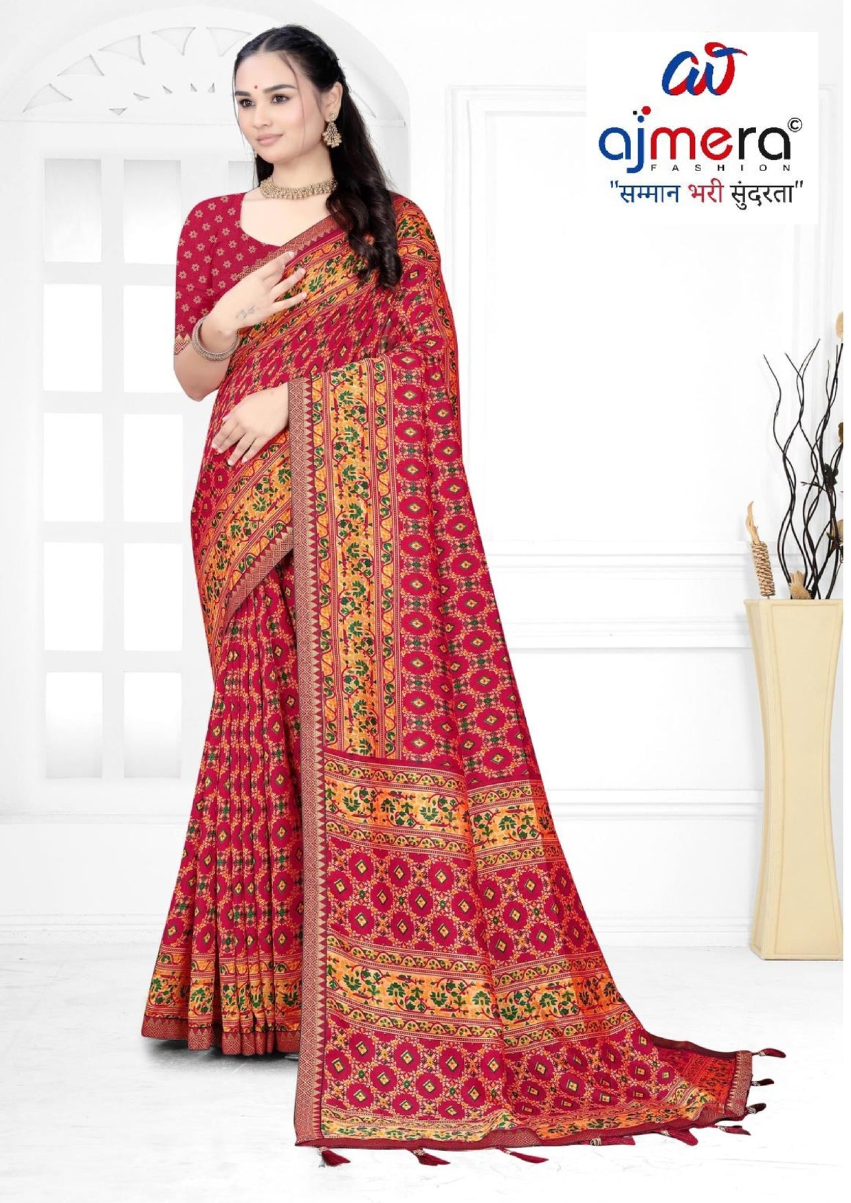 Vichitra Print Loose Saree with Blouse for Premium Ethnic and Traditional Wear | TTS-AKSARA VOL-39