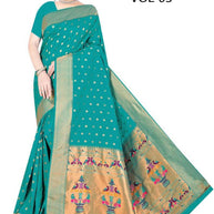 Elegant Jacquard Silk Saree with Designer Blouse Piece for Festive Elegance | DBU-KALANJALI SILK VOL-03