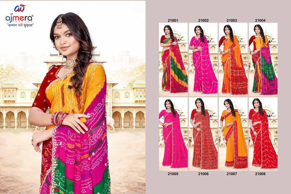 Elegant Printed Saree with Designer Blouse Piece for Festive Wear  | JS-JHANKAR