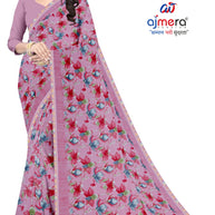 Exclusive Printed Saree with Blouse Piece for Elegant Ethnic Look  | CAS-MILK POWDER