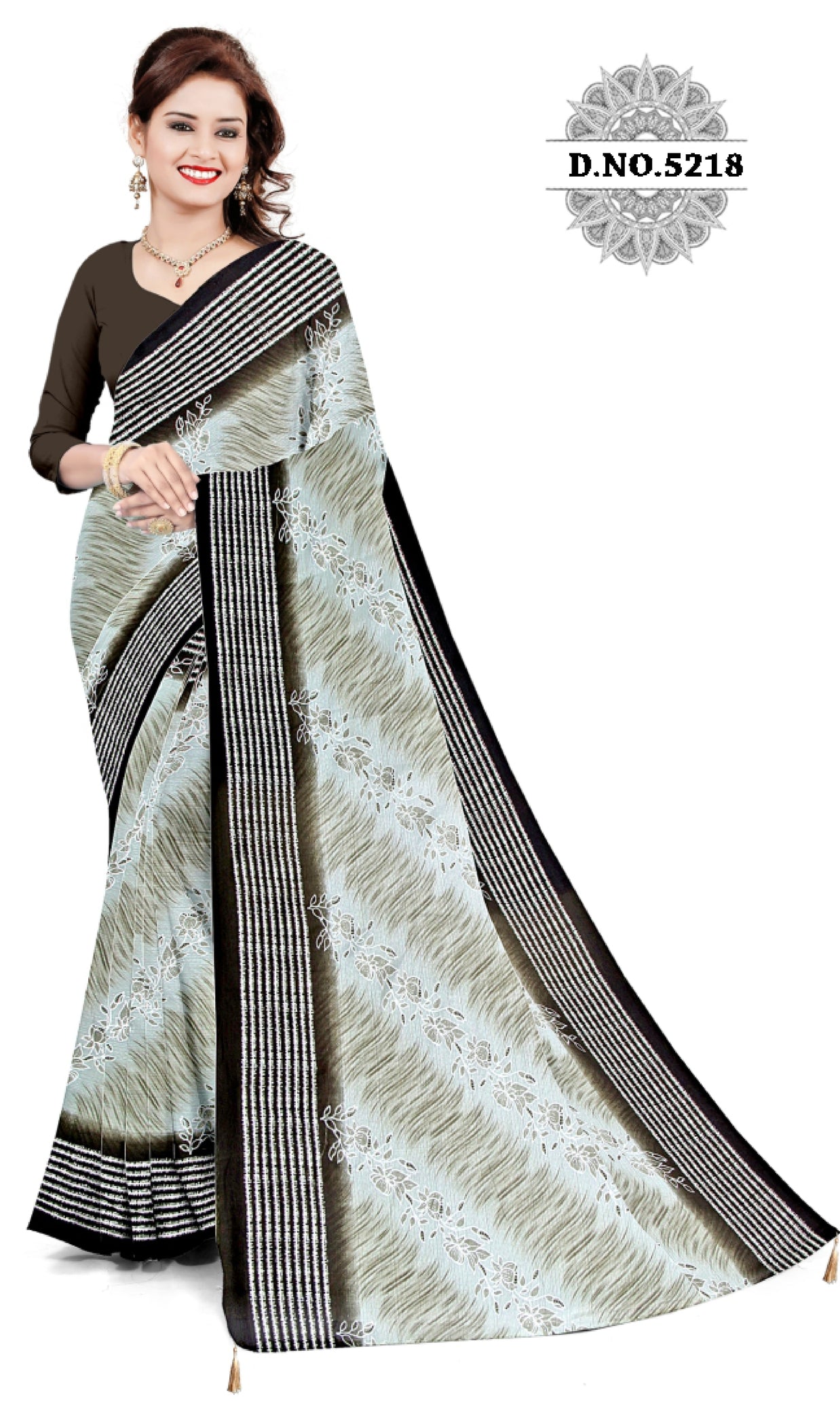 Trendy Printed Saree with Blouse Piece for Women’s Ethnic Wardrobe  | CAS-PURNIMA