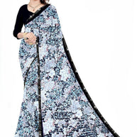 Beautiful Printed Saree with Blouse Piece for Cultural Celebrations | CAS-SILK GEORGEATE