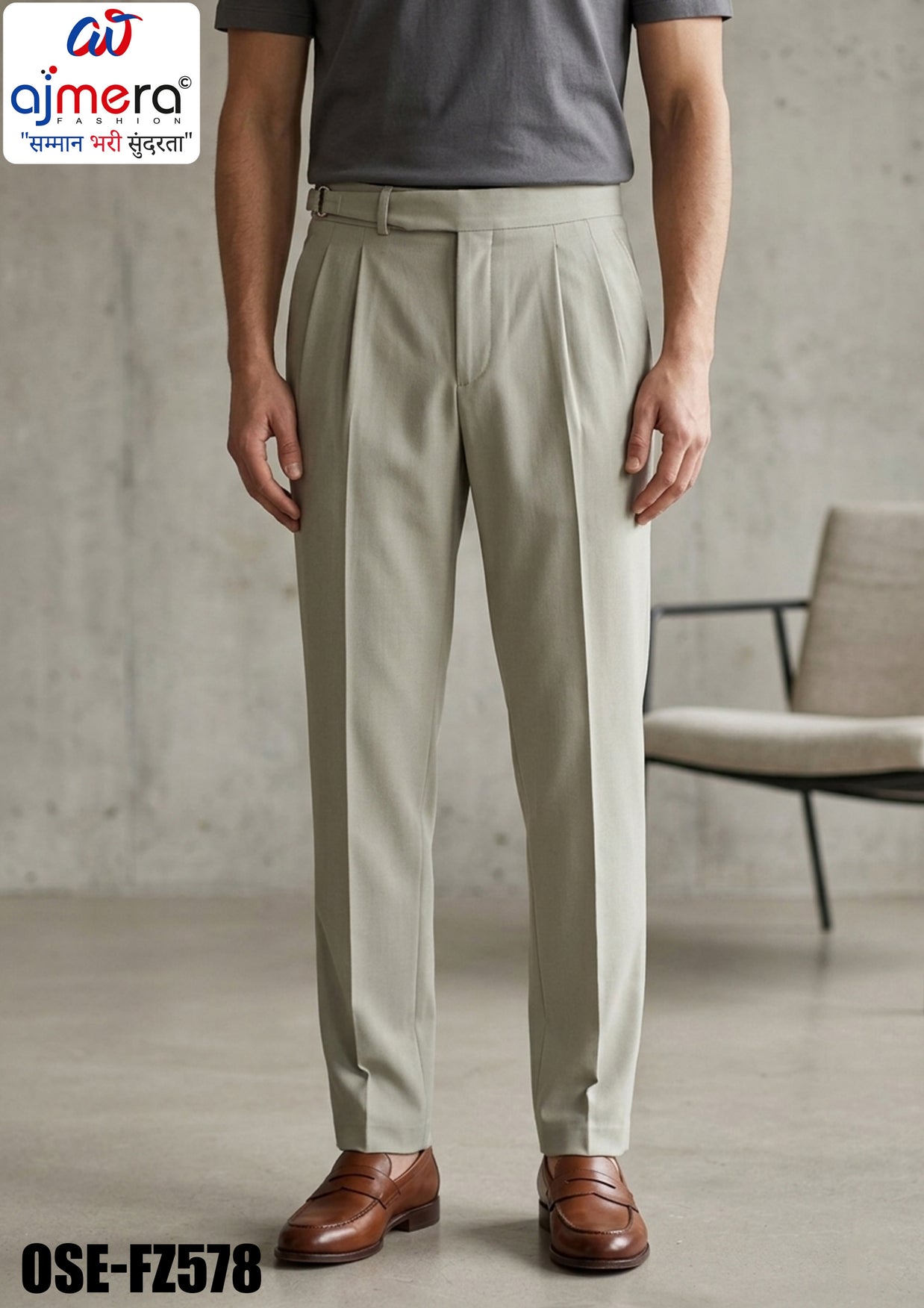 Premium Men's Formal Pant for Office & Business Wear | OSE-FZ578