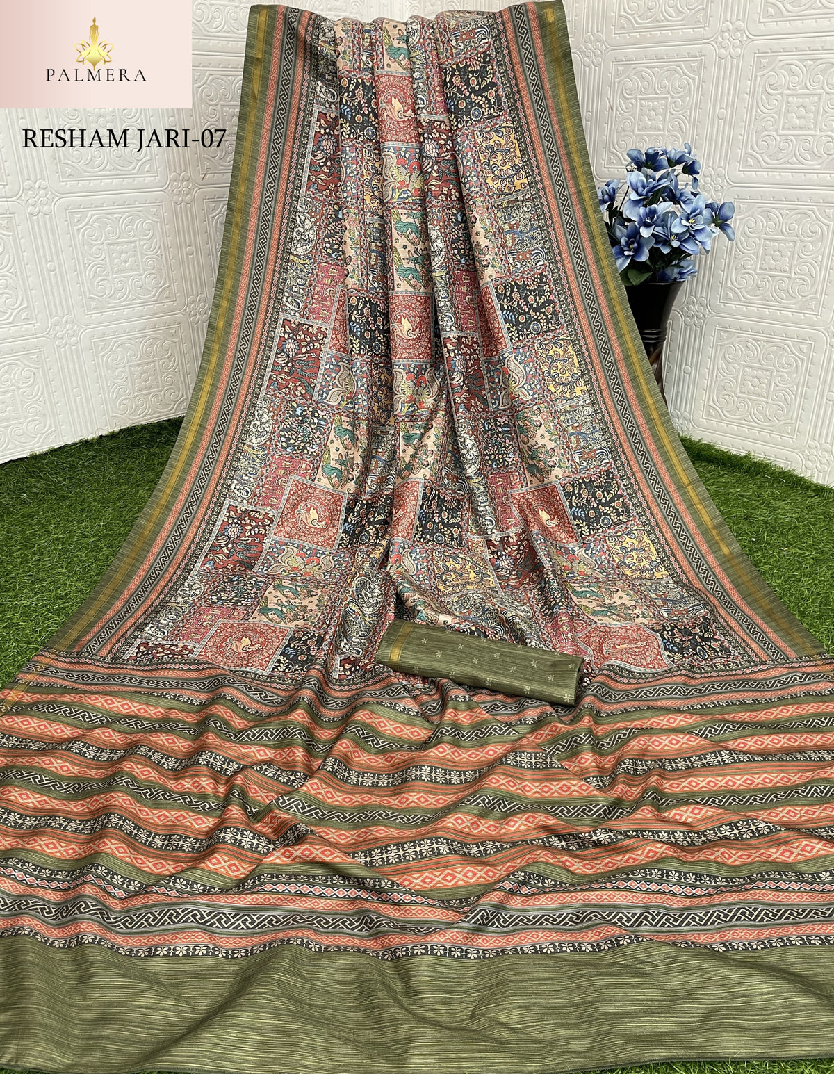Palmera Saree Wholesaler and Palmera Saree Supplier | ALL-RESHAM JARI VOL-1