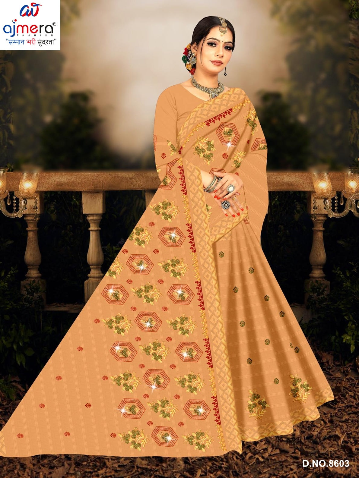 Fancy Cotton Saree with Without Blouse for Premium Ethnic and Traditional Wear | PJA-CHAM CHAM