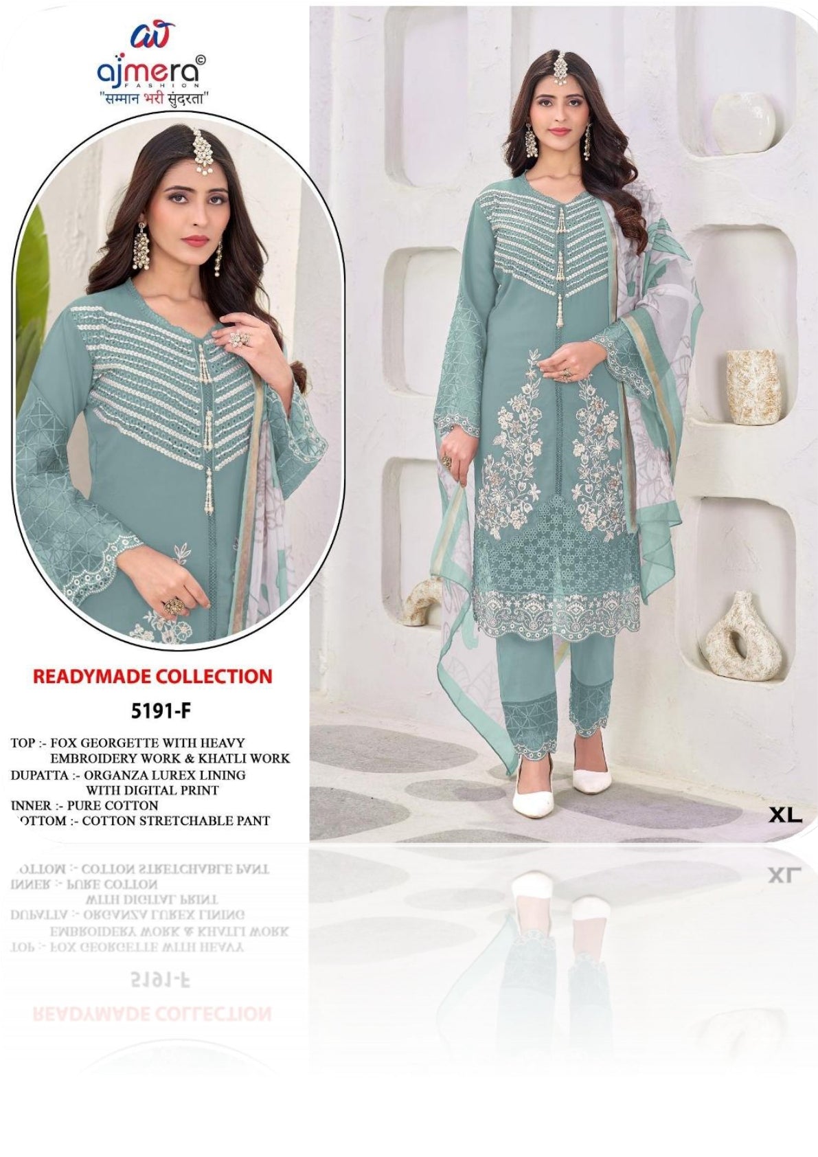 Designer Georgette Stitched Suit | FID-5191