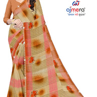 Weightless Print Loose Saree with Blouse for Premium Ethnic and Traditional Wear | CAS-DELHI SWEET