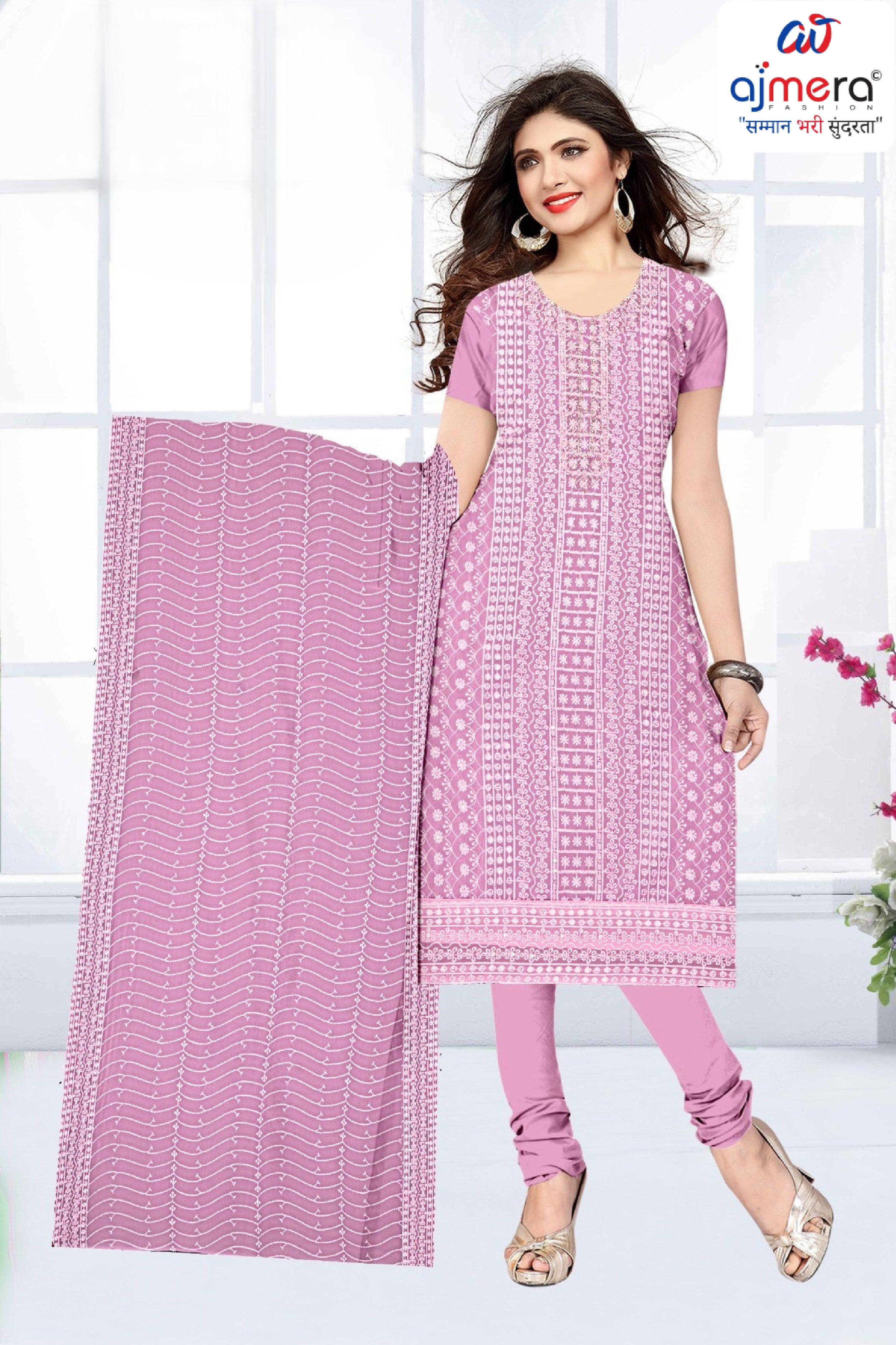 Premium Fox Georgette Unstitched Suit Set | KVF-SUMMER