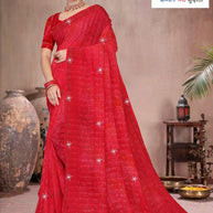 Elegant Printed Saree with Designer Blouse Piece for Festive Wear | SSR-AGARTALA