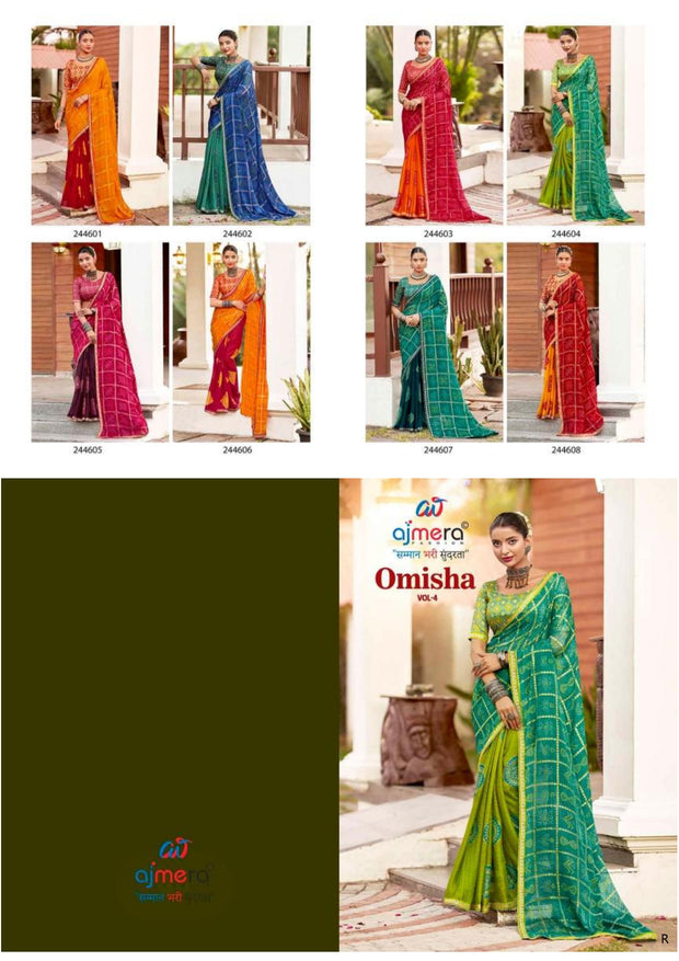 Classic Printed Saree with Blouse Piece for Timeless Traditional Style  | SYF-OMISHA VOL-04