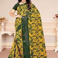 Graceful Printed Saree with Blouse Piece for Modern Ethnic Fashion  | CAS-BHAGYA SHREE