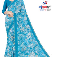 Exclusive Printed Saree with Blouse Piece for Elegant Ethnic Look  | CAS-MILK POWDER