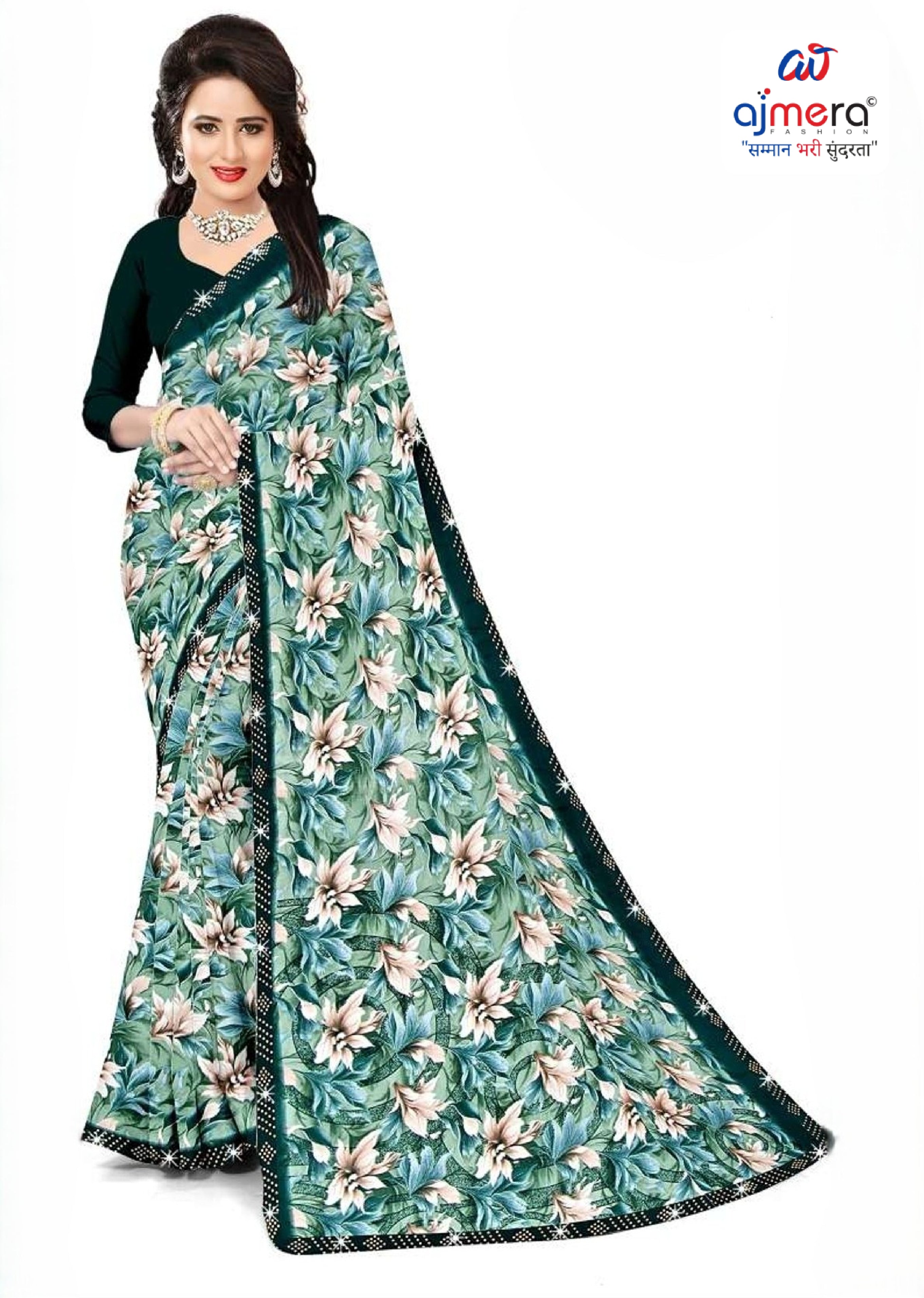Beautiful Printed Saree with Blouse Piece for Cultural Celebrations | CAS-SILK GEORGEATE