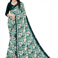 Beautiful Printed Saree with Blouse Piece for Cultural Celebrations | CAS-SILK GEORGEATE