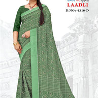 Elegant Printed Saree with Designer Blouse Piece for Festive Wear  | GLC-LAADLI