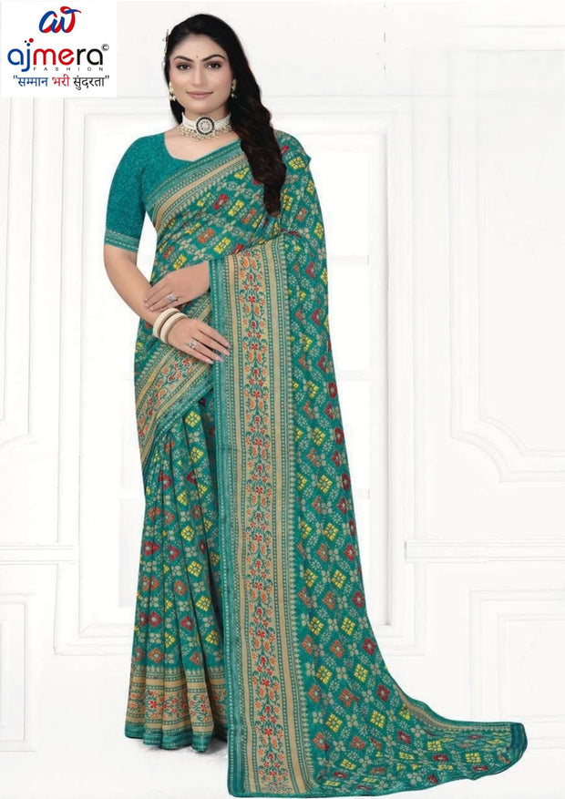 Sharmili Print Loose Saree with Blouse for Premium Ethnic and Traditional Wear | TTS-SAHELI