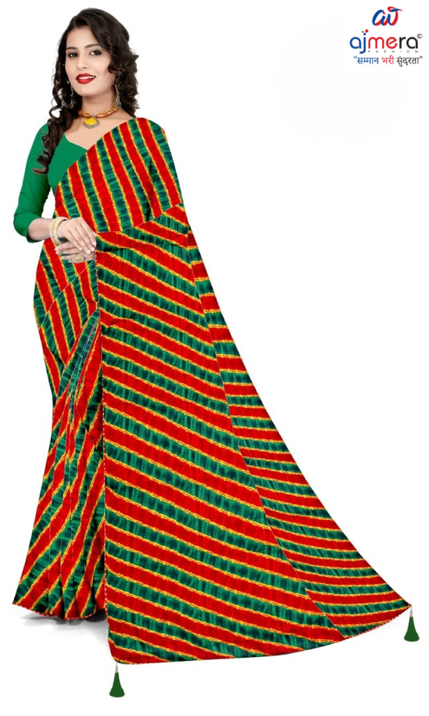 Zomato Print Loose Saree with Blouse for Premium Ethnic and Traditional Wear | CAS-SAWARIYA