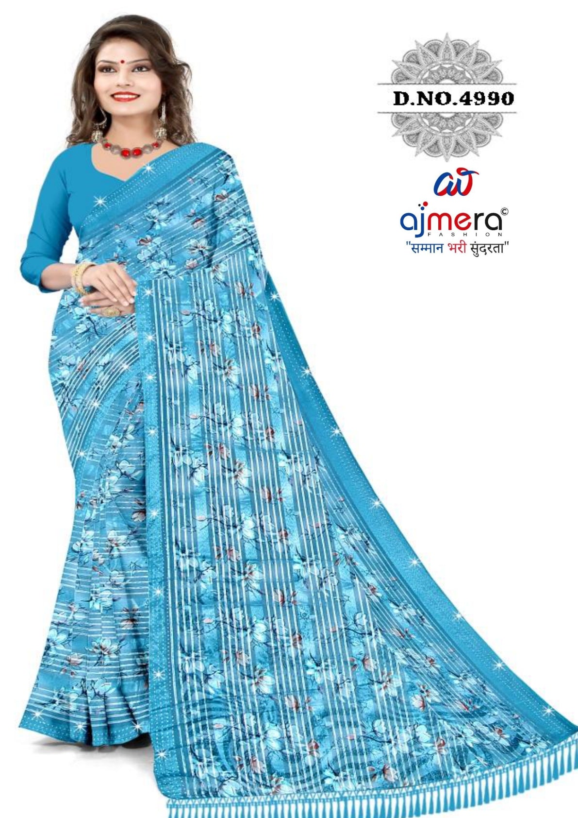 Designer Printed Saree with Blouse Piece for Special Occasions  | CAS-JAWANI DIWANI
