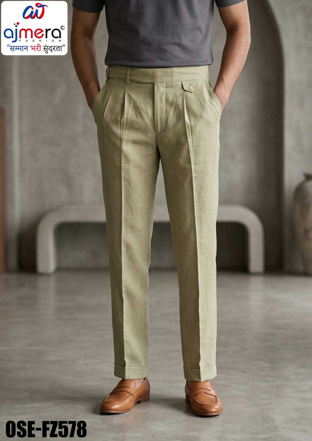 Premium Men's Formal Pant for Office & Business Wear | OSE-FZ578
