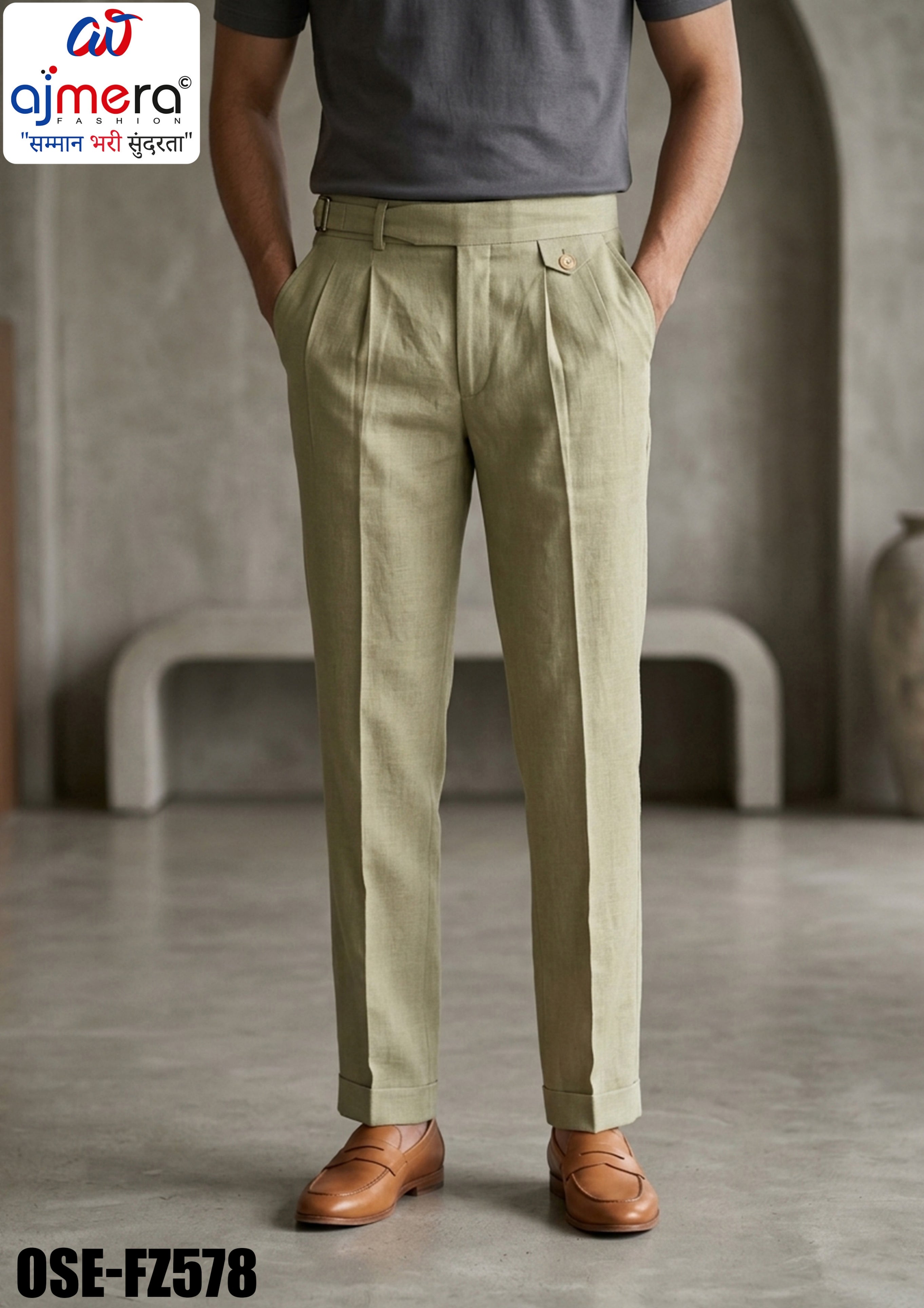 Premium Men's Formal Pant for Office & Business Wear | OSE-FZ578