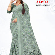 Stylish Printed Saree with Blouse Piece for Traditional Celebrations | GLC-ALPHA