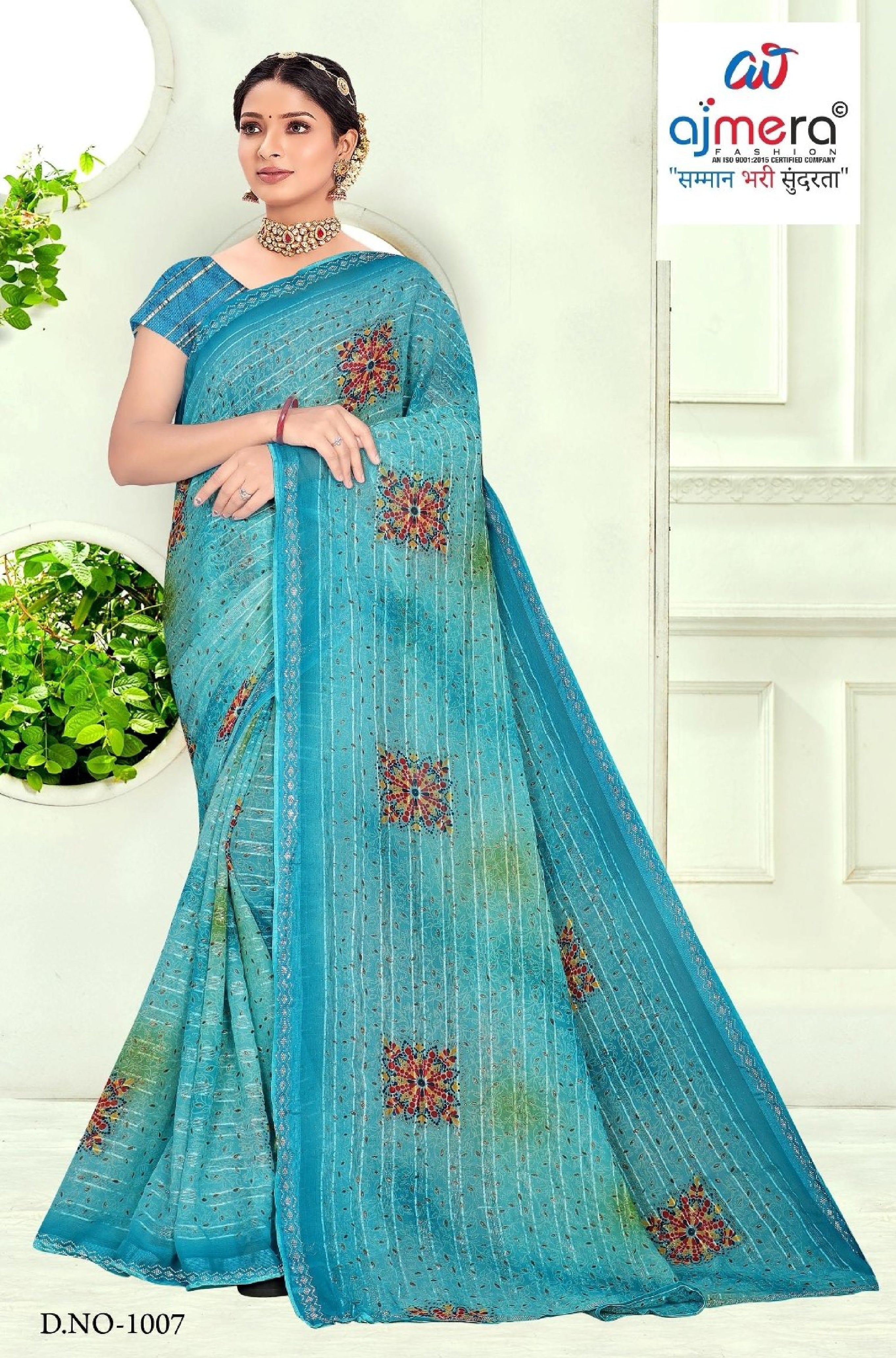 Designer Printed Saree with Blouse Piece for Special Occasions  | SNR-DEVIKA