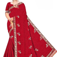 Fandy Dyed Matching Saree with Blouse Piece for Premium Ethnic and Traditional Wear | VKM-MATUKI