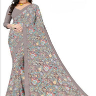 Heavy Reniyal Print Loose Saree without Blouse for Premium Ethnic and Traditional Wear | CAS-PREMIUM