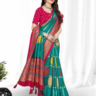 Premium Printed Saree with Matching Blouse Piece for Ethnic Elegance  | VER-BANJARAN-43342