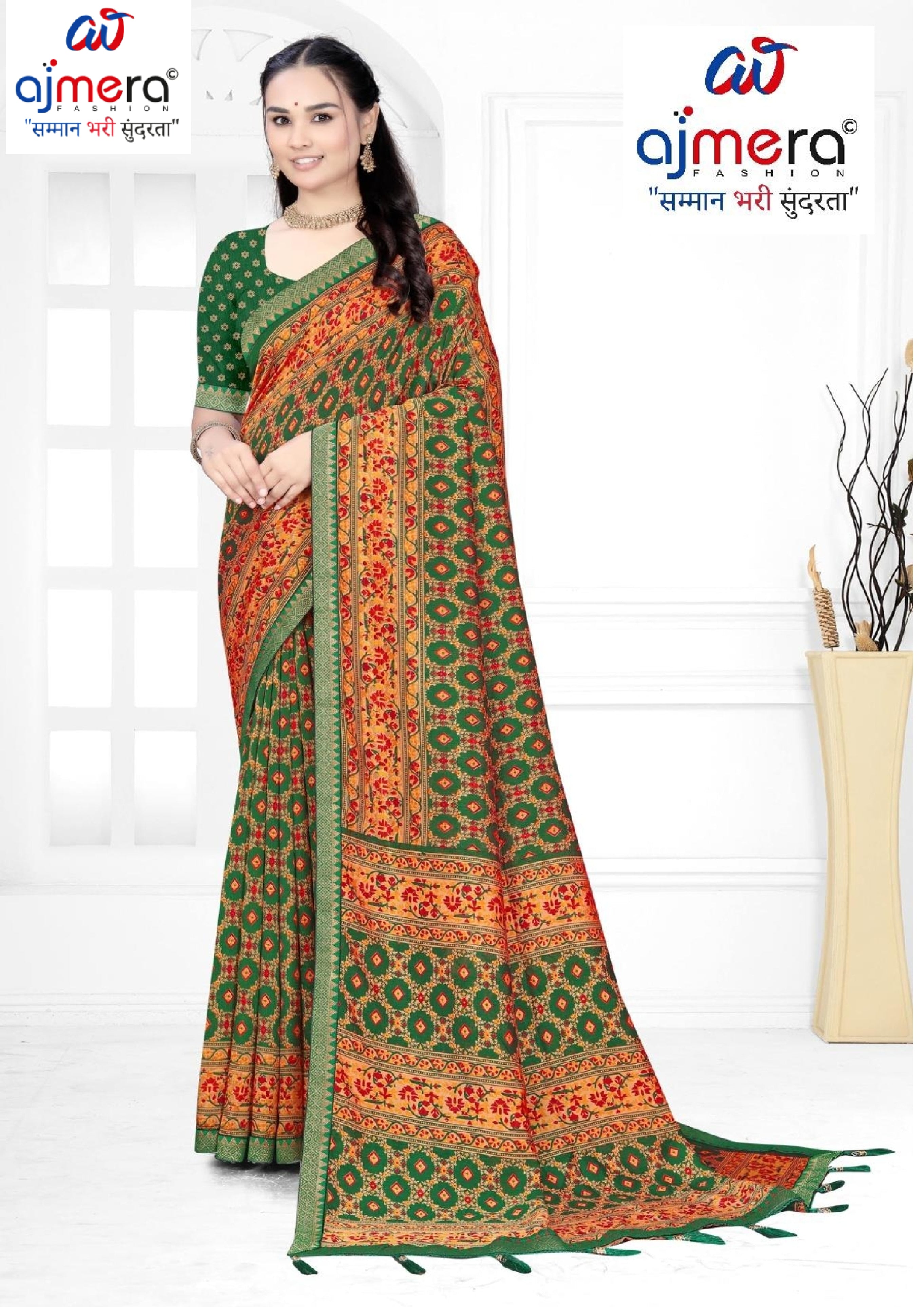 Vichitra Print Loose Saree with Blouse for Premium Ethnic and Traditional Wear | TTS-AKSARA VOL-39
